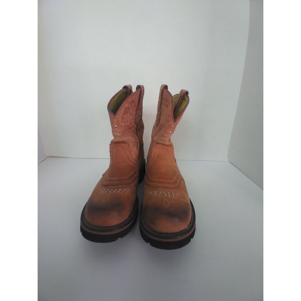 Western Style Leather Cowboy Boots With Decorative Stitching And Rugged Sole View 4